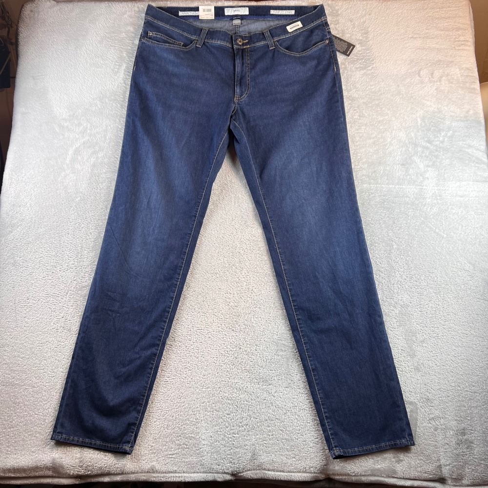 Brax Feel Good Cadiz Ultralight Blue Planet Jeans Mens 40/34 Dark Straight
NWT
